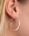 Gold Flat Hoops