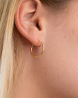 Gold Flat Hoops