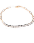 14K Paperclip Tennis Bracelet | .75 CTW