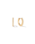 14k Dainty Pearl Huggie