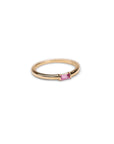 14k Pink Sapphire Baguette Ring