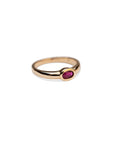 14k Ruby Bezel Ring