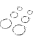 Silver 3mm Clasp Hoops