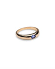 14k Thin Blue Sapphire Dome Ring