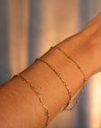 gold filled and sterling silver two tone bracelet