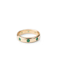 14k Gypsy Set Emerald Eternity Band