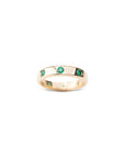 14k Gypsy Set Emerald Eternity Band