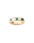 14k Gypsy Set Emerald Eternity Band