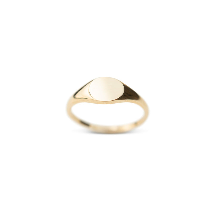 14k Gold Petite Signet Ring