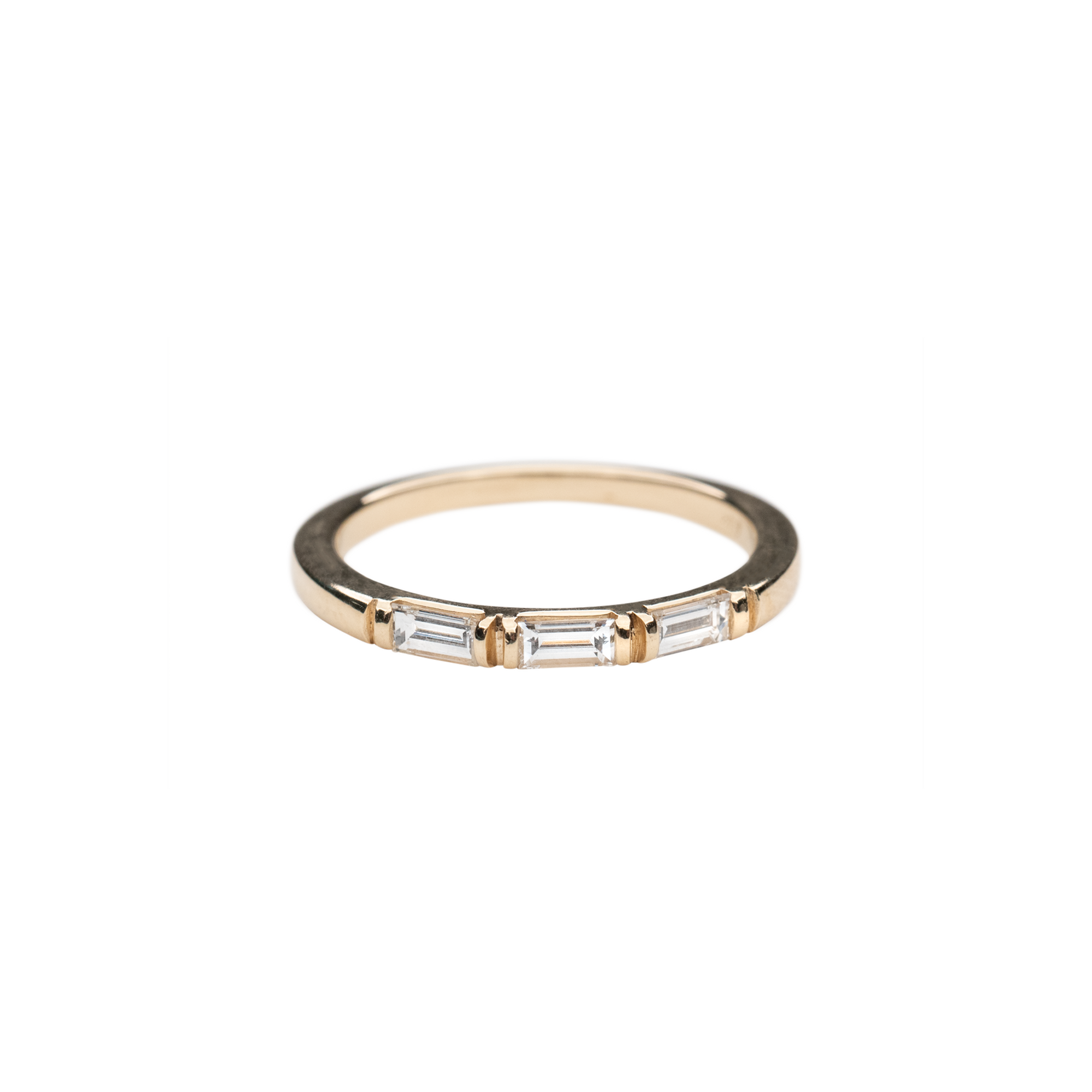 14k Triple Baguette Ring