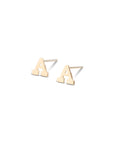 14k Gold Alphabet Studs