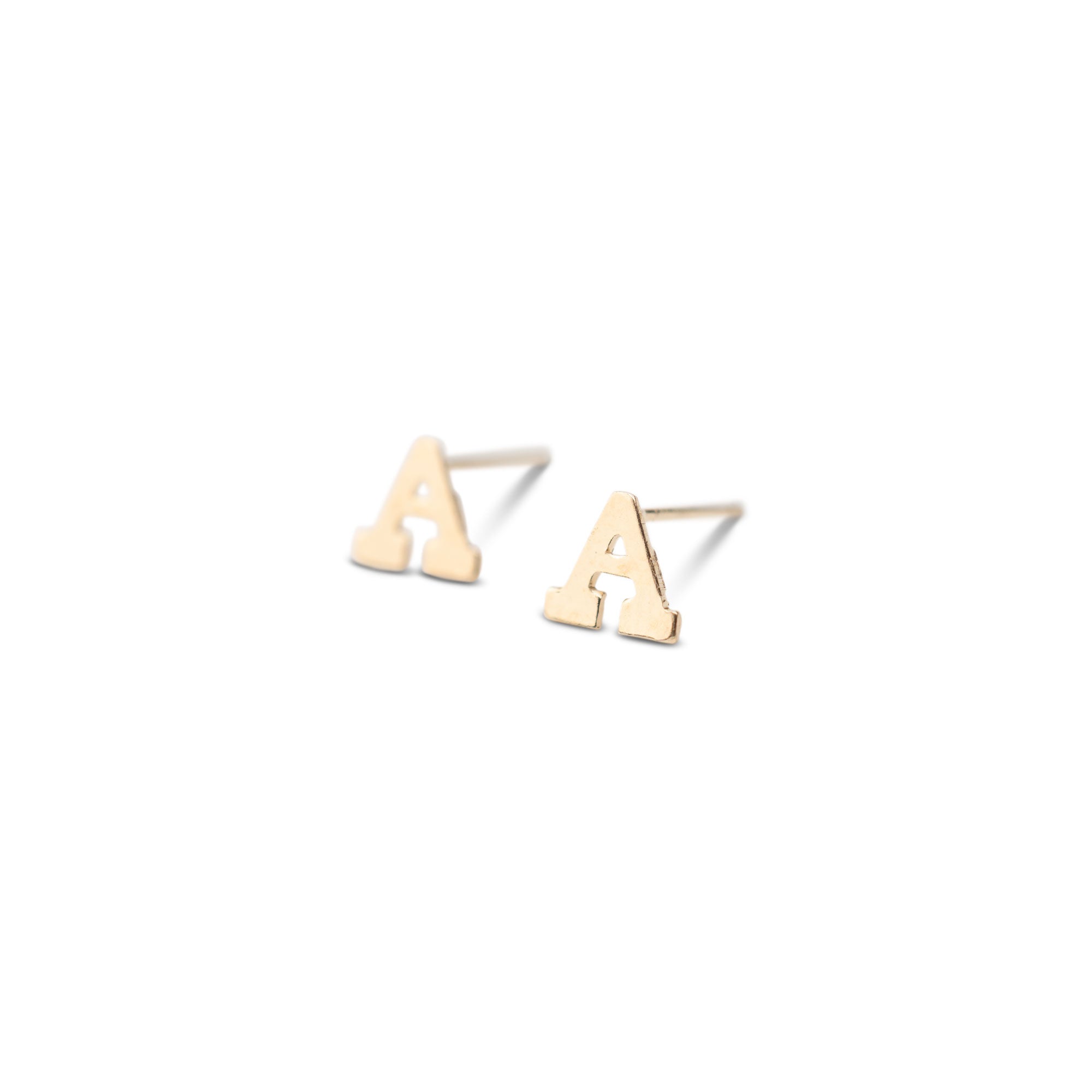 Gold Filled Alphabet Stud (Single)