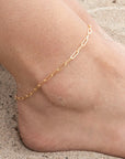 Gold Rectangle Anklet