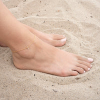 Gold Thin Figaro Anklet
