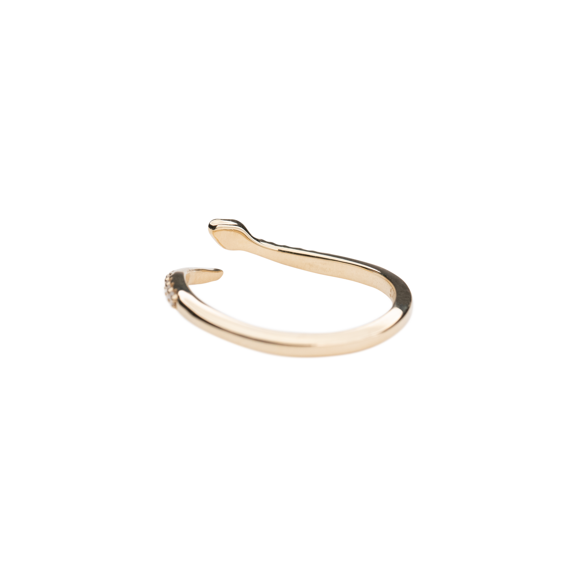 14k Diamond Snake Ring