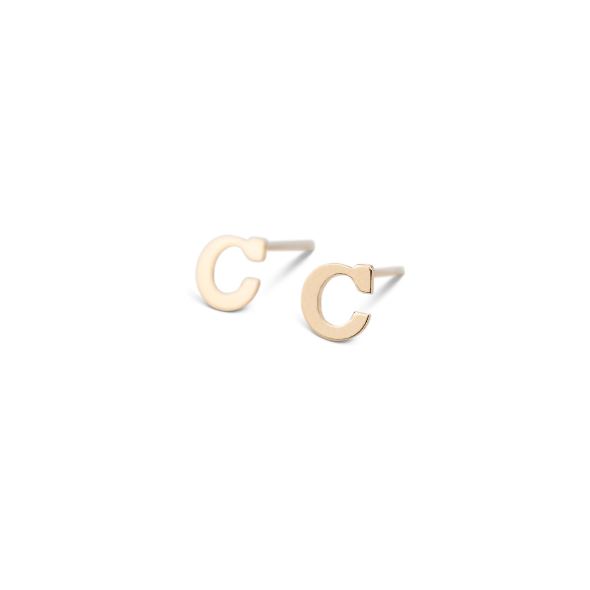 Gold Filled Alphabet Stud (Single)