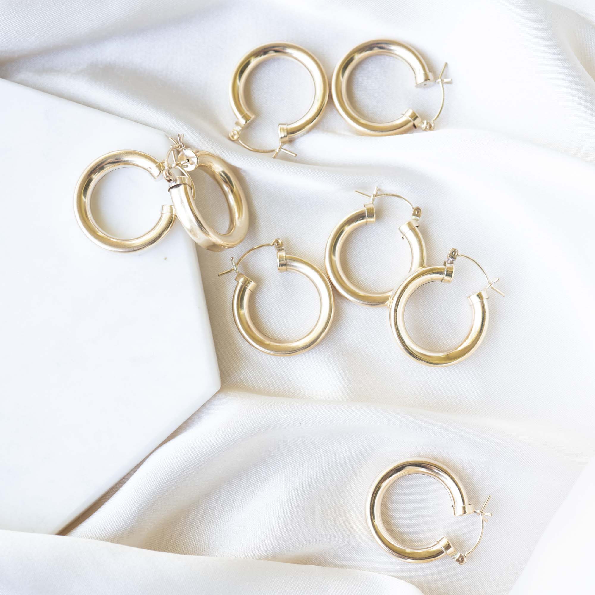 Gold Chubby Hoops