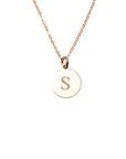 Gold Circle Disc Necklace