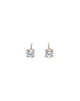 Gold Crystal Studs | Clear