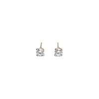 Gold Crystal Studs | Clear