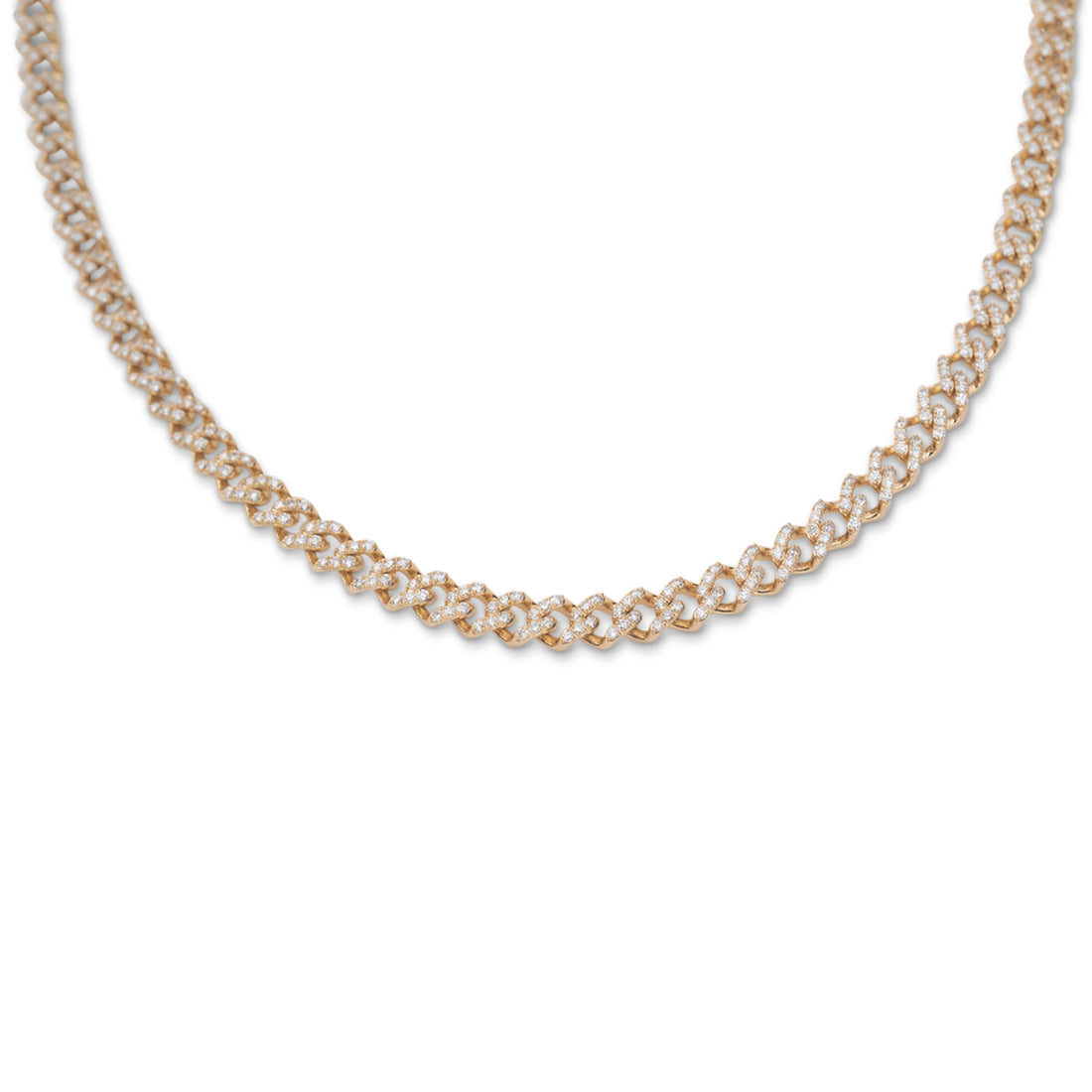 14k Diamond Cuban Link Necklace