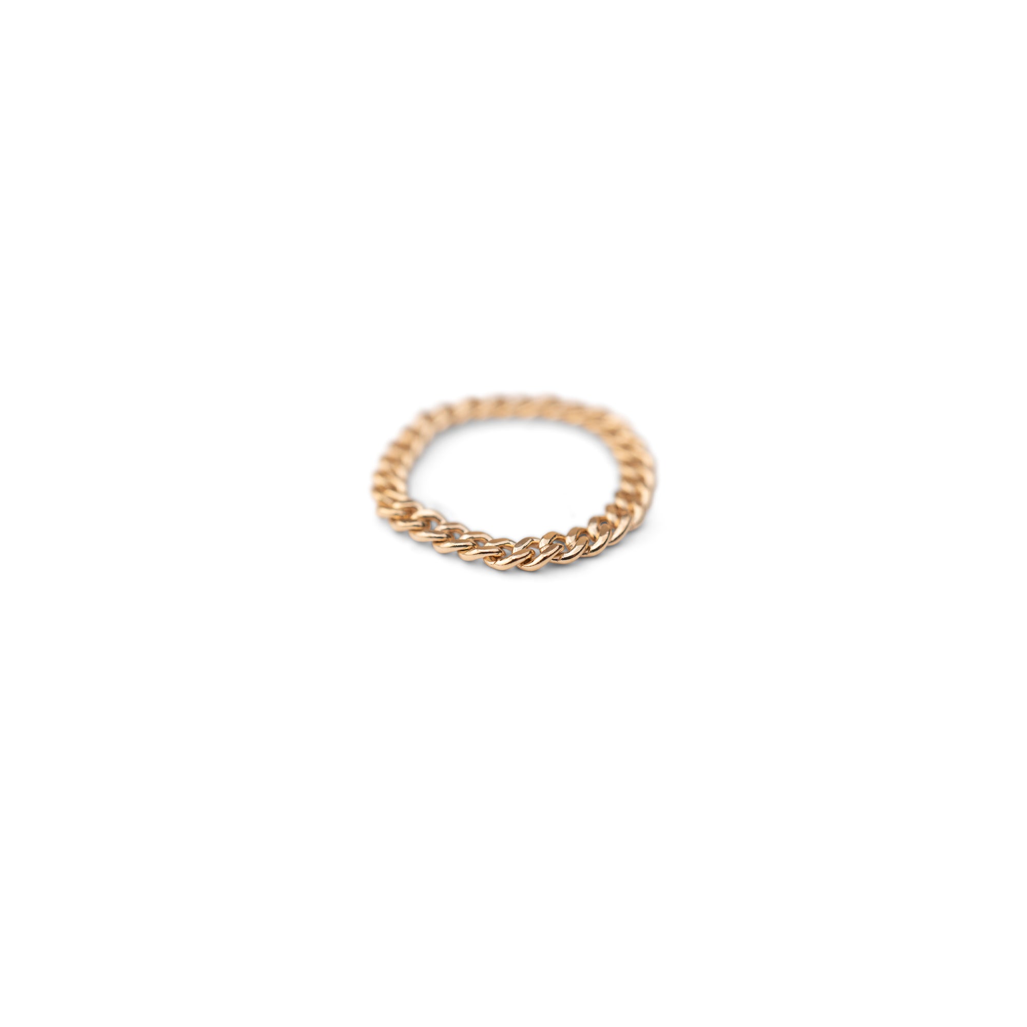 Gold Curb Chain Ring