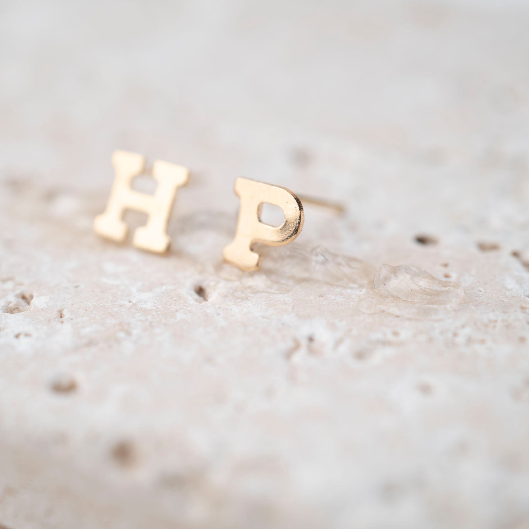 Gold Filled Alphabet Stud (Single)