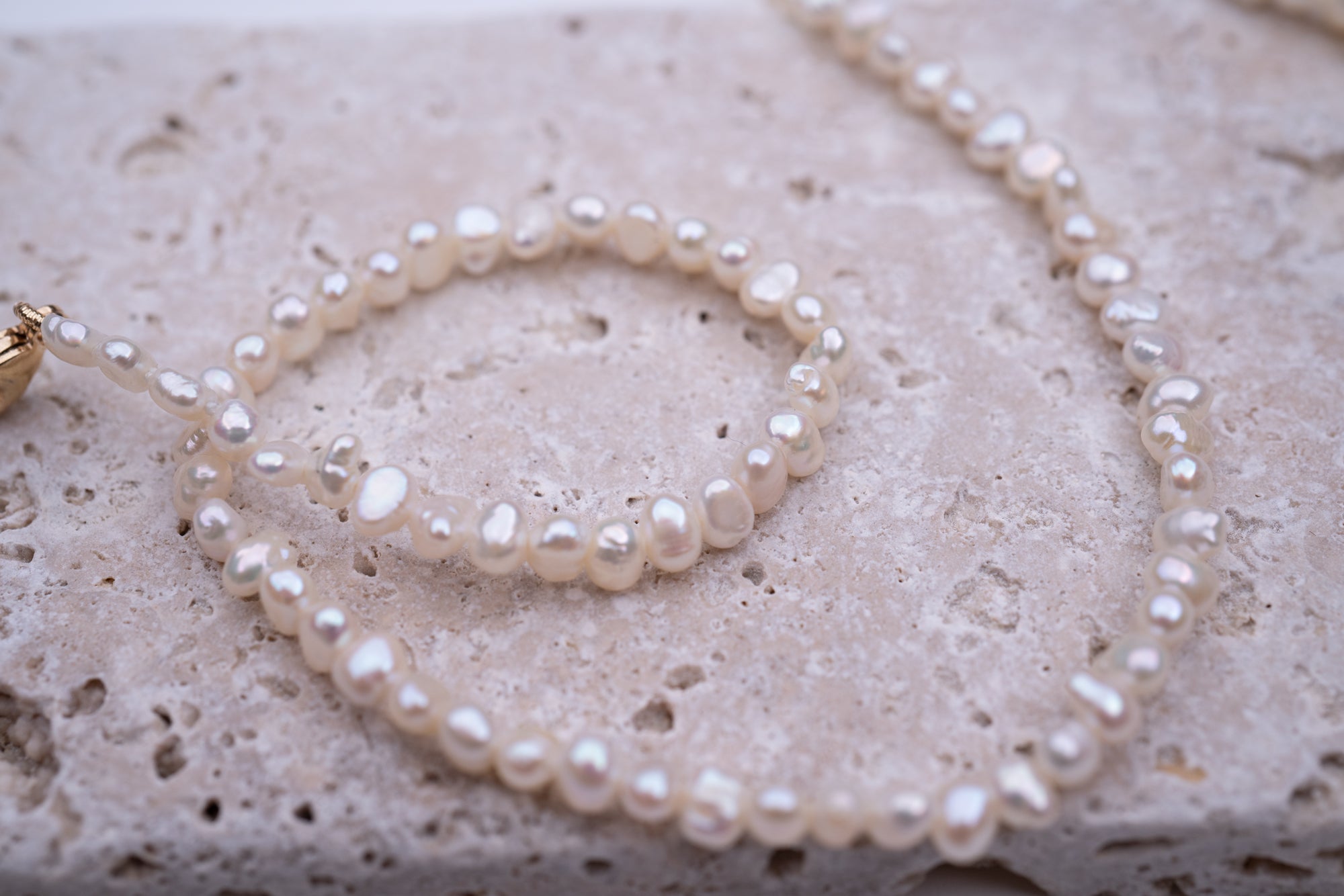 Organic Shapes Pearl Necklace