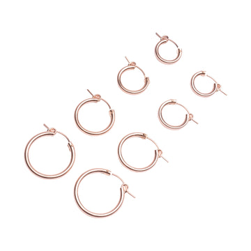 Rose Gold Clasp Hoops