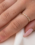 14k Gold Diamond Stacker