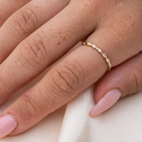 14k Gold Diamond Stacker