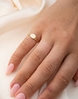 14k Gold Petite Signet Ring