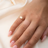 14k Gold Petite Signet Ring