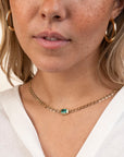 14k Emerald Neptune Necklace