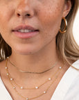 14k Thin Curb Link Necklace