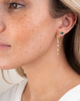 14k Paperclip Diamond Drop Earrings .31 CTW