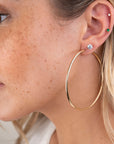 Gold Clasp Hoops