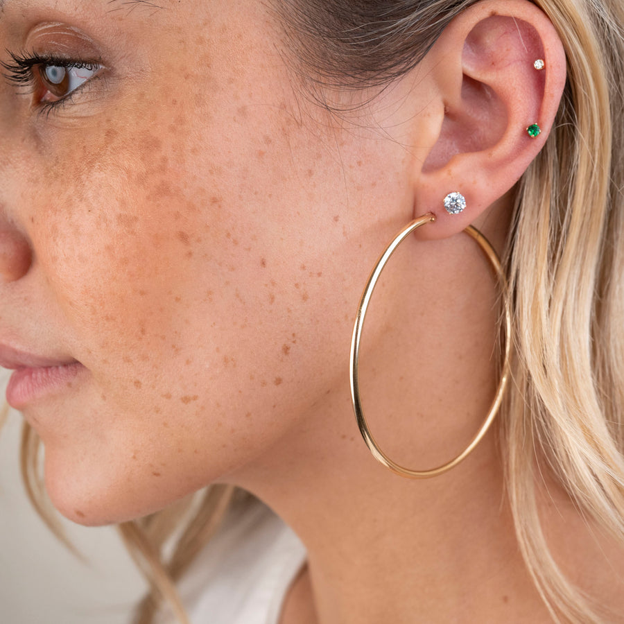 Gold Clasp Hoops