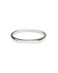 Silver Thin Signet Ring