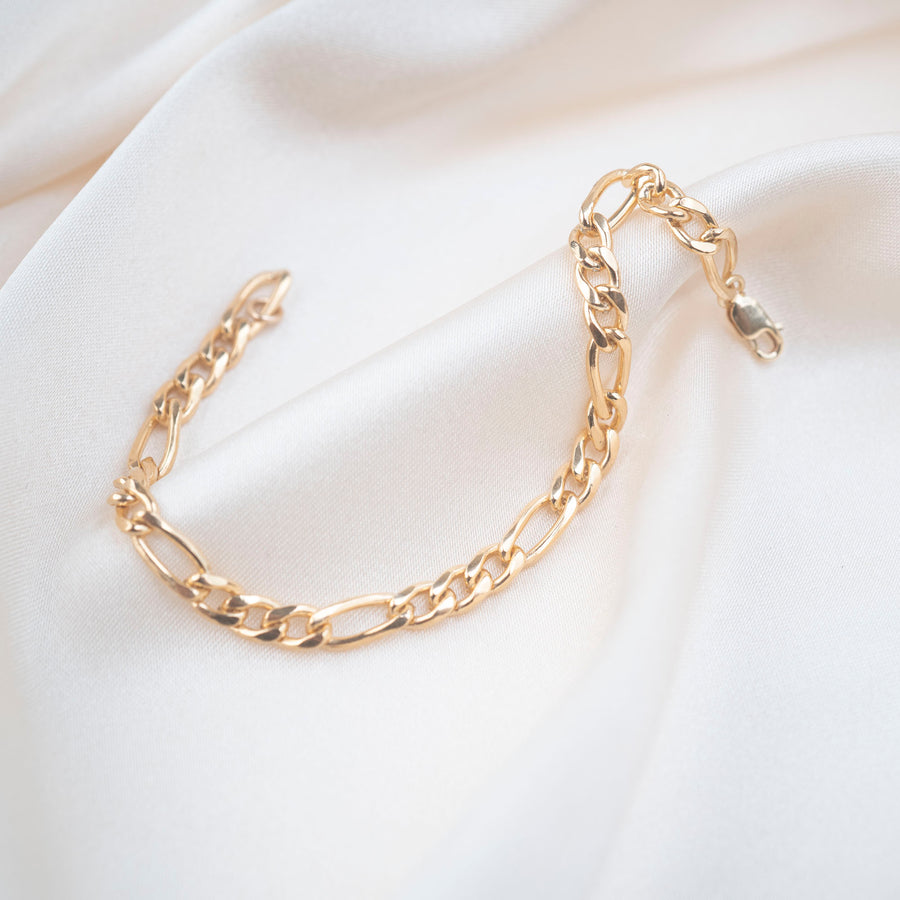 Gold Thick Figaro Necklace
