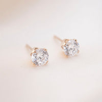 Gold Large Crystal Studs
