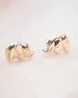 Gold Lucky Elephant Studs