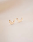 Gold Filled Crescent Moon Studs