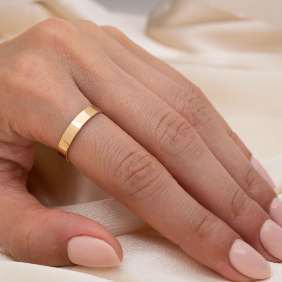Gold Flat Ring | 3.5mm