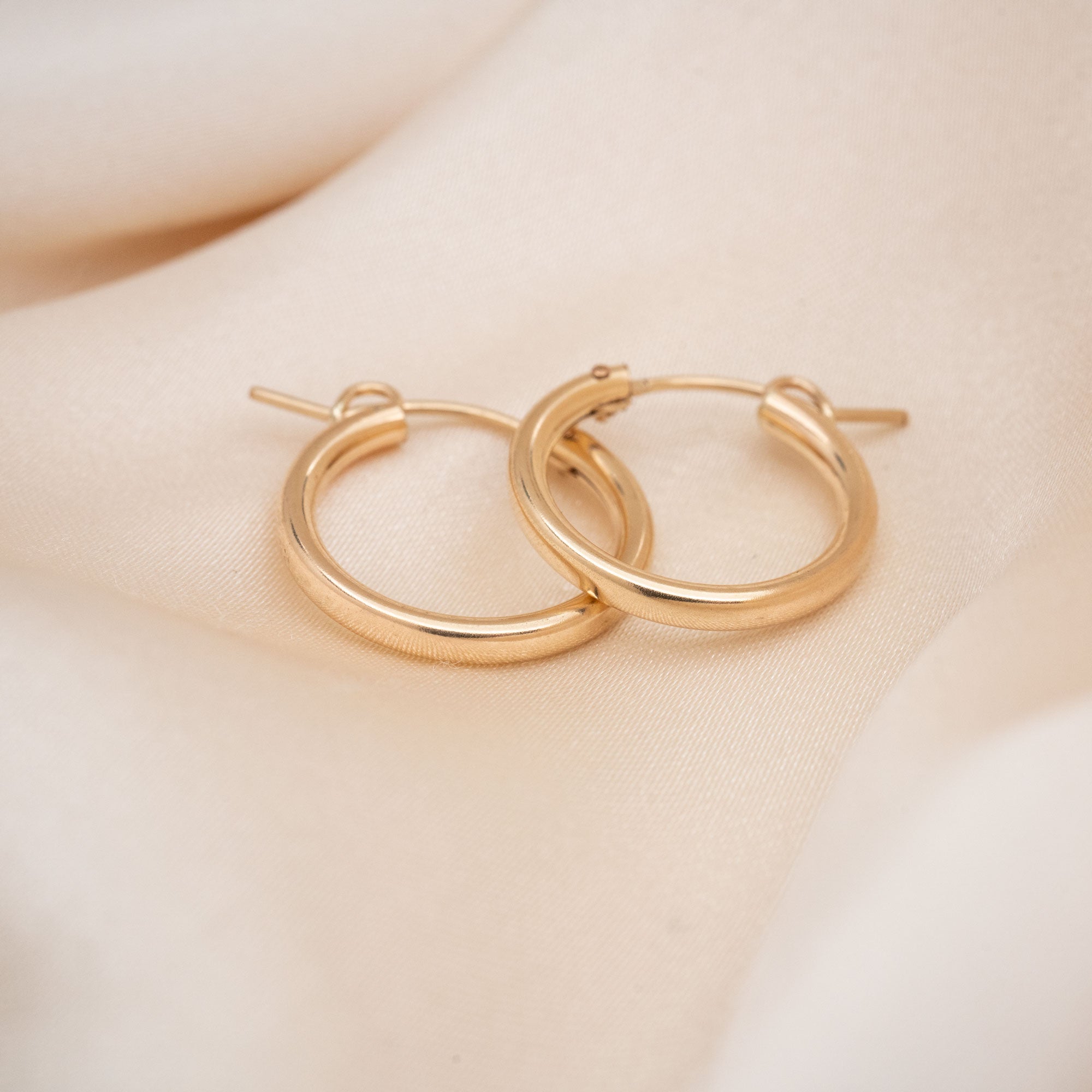 Gold Clasp Hoops