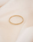 Gold Flat Beaded Ring