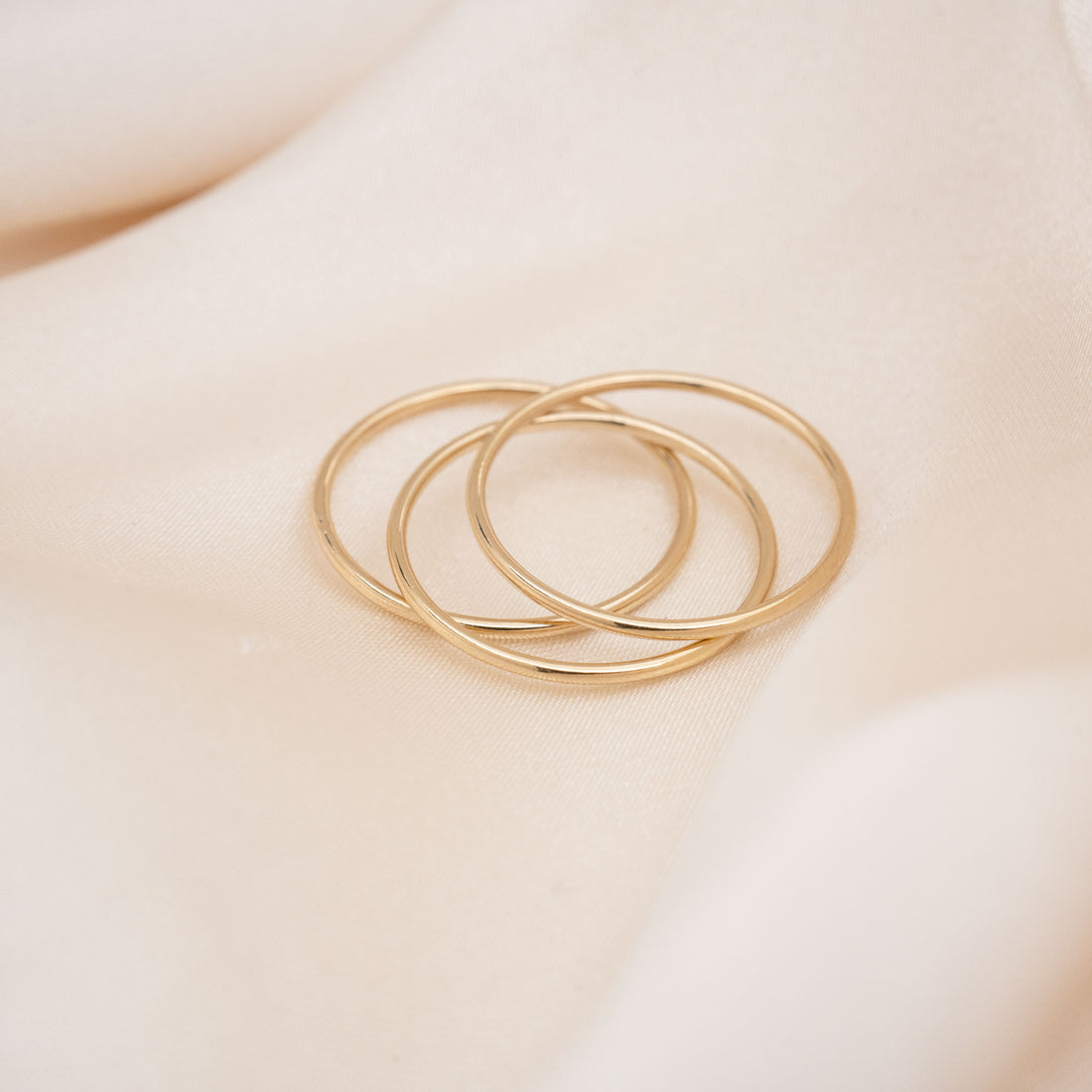 Gold Stackable Ring Set of 3