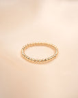 Gold Beaded Stretch Ring