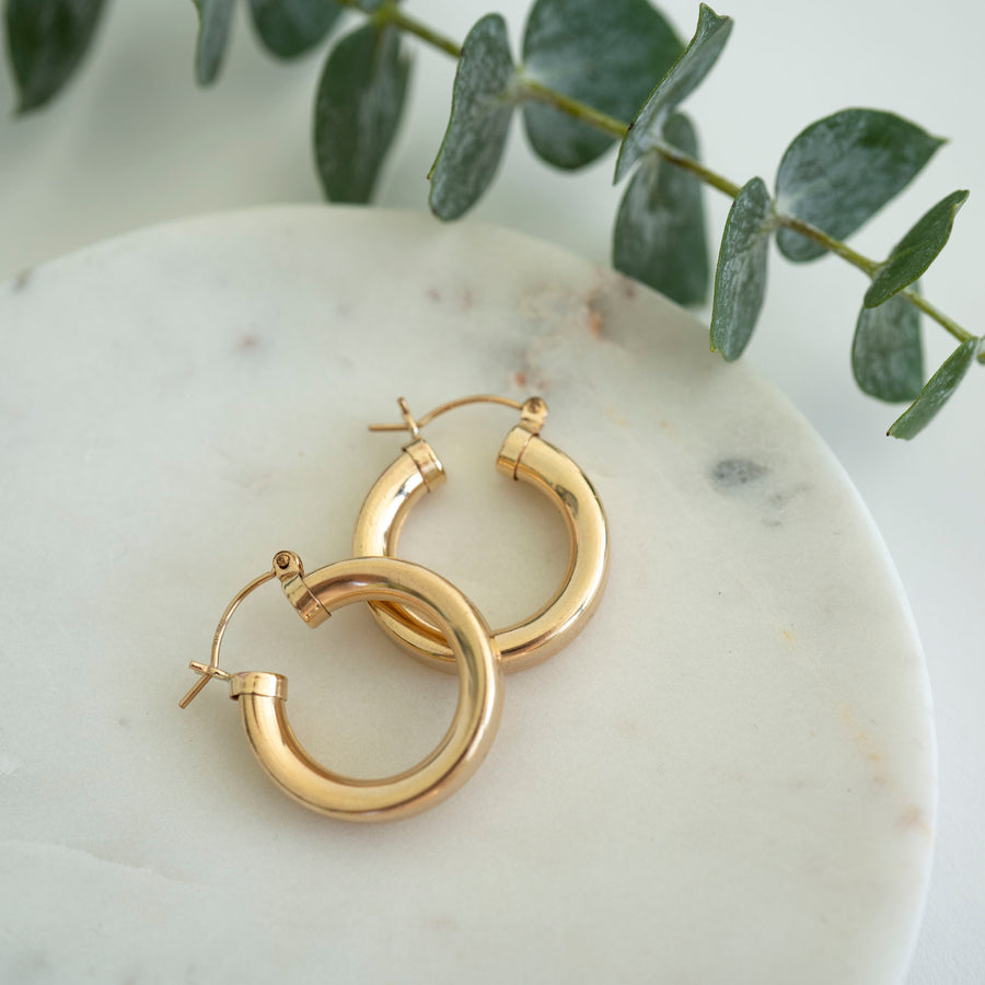 Gold Chubby Hoops