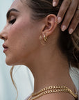 Gold Double Endless Hoops